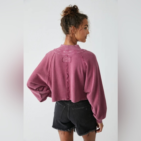 🆕FREE PEOPLE Dreamy Mulberry Fun Times Turtleneck - Picture 3 of 15